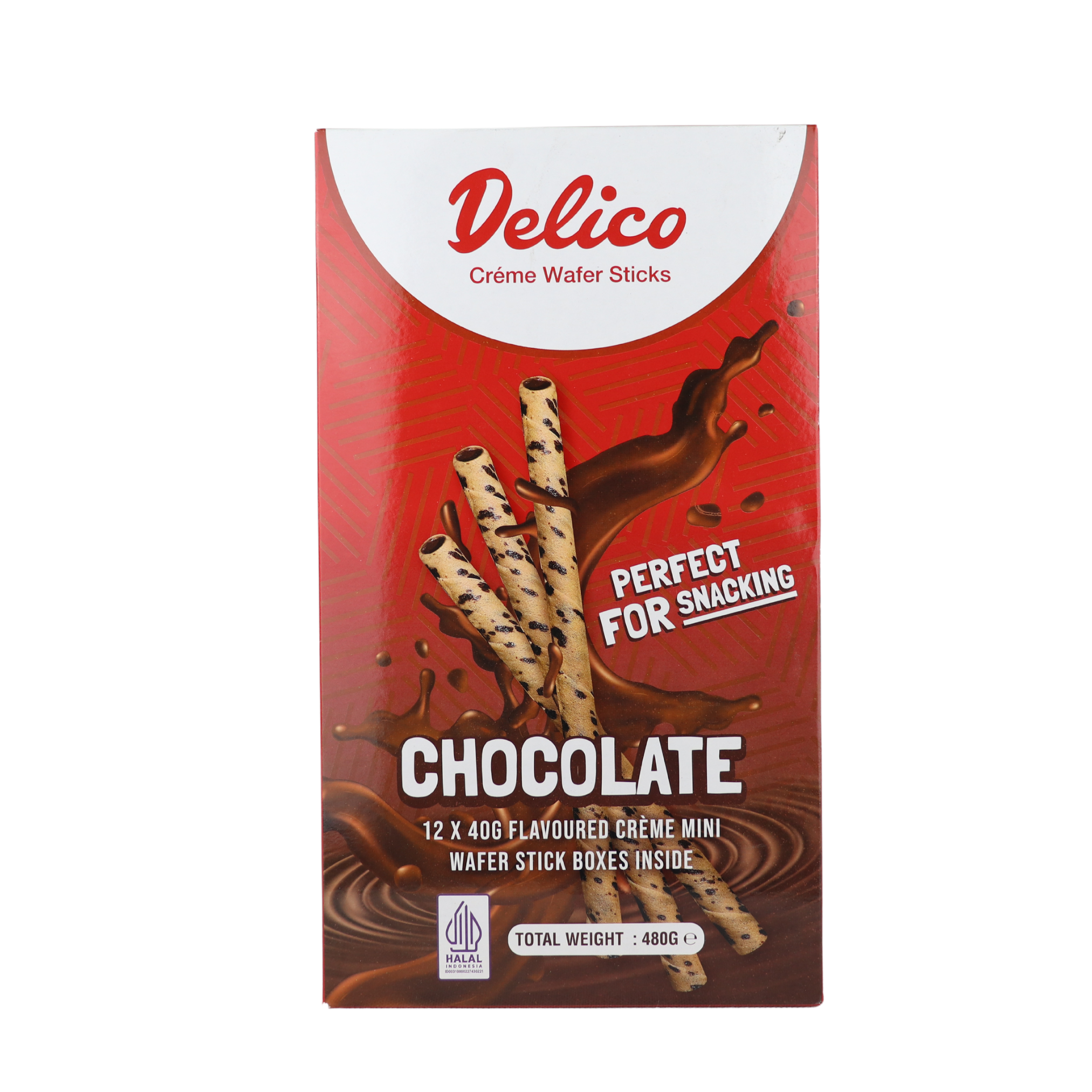 Delico Chocolate Creme Wafer Sticks 12 sticks 480g Delico Chocolate Creme Wafer Sticks 12 sticks 480g